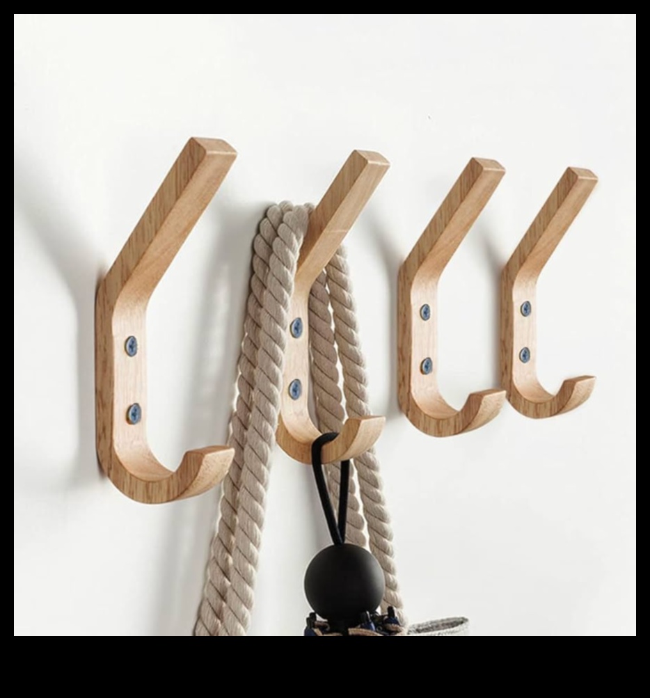 Perete din lemn conectează un plus elegant și funcțional la casa ta 2 Cârlige de perete din lemn: realizarea soluțiilor organizaționale elegante